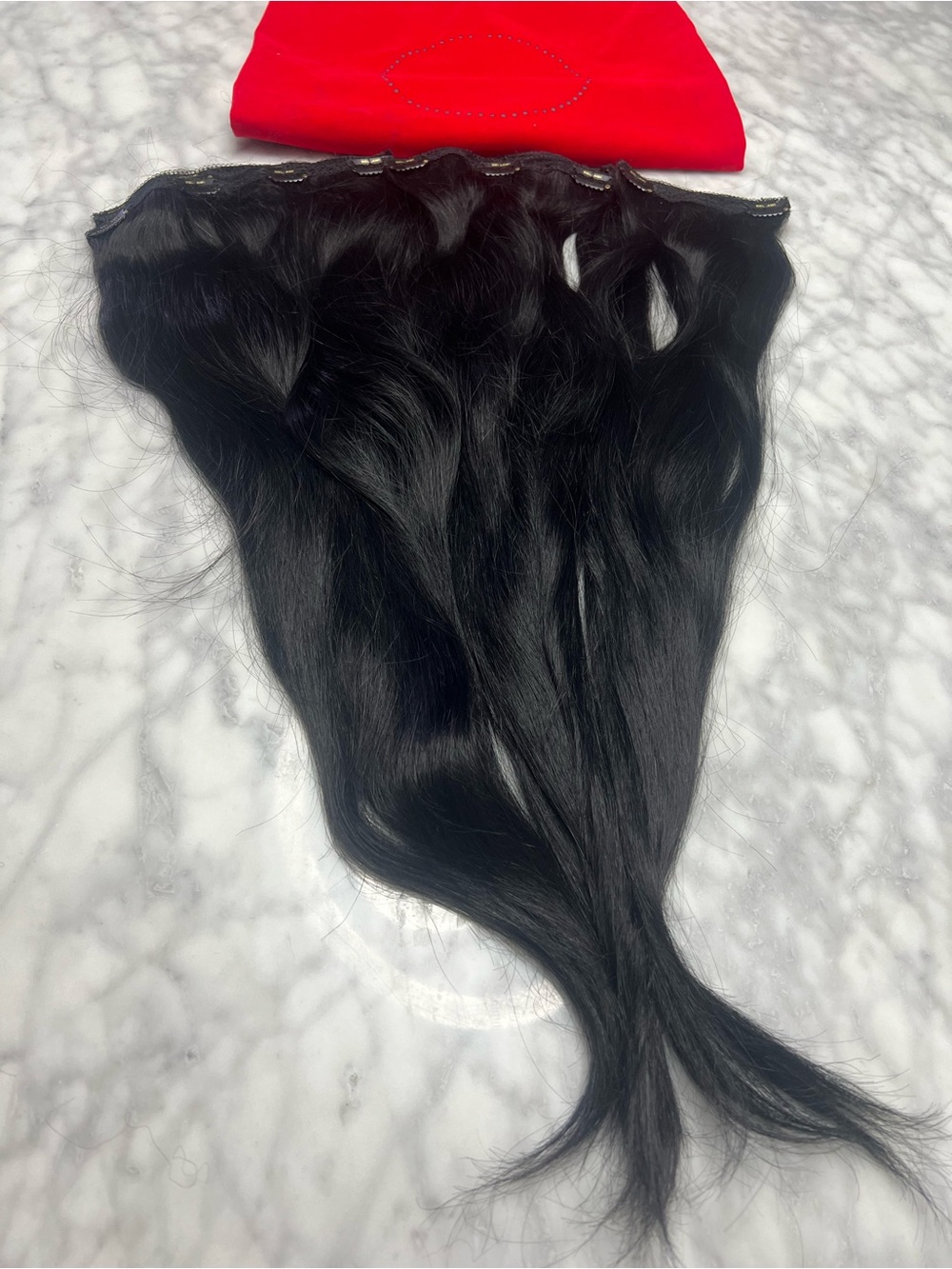 BELLAMI Black Clip-In Human Hair Extensions - Sleek Shine